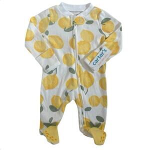 New Carter’s Lemon One Piece Bodysuit Footie Pajama Newborn